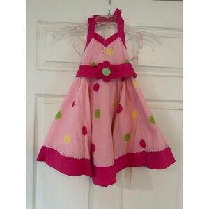Kids Headquarters Polka Dot Flower Girls Sundress Size 5